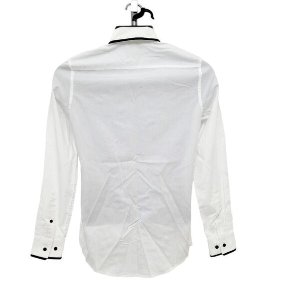 2/$20 H&M White & Black Tone Buttons Down Shirt 100% Cotton Size: XS - Picture 3 of 6